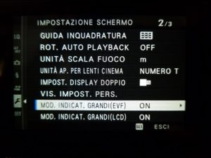 Modalità Indicatori grandi